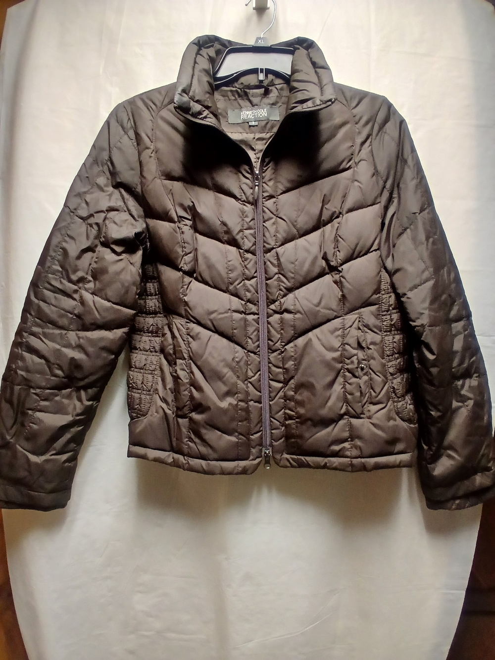 Reaction Kenneth Cole Women's Brown Quilted Puffer Jacket